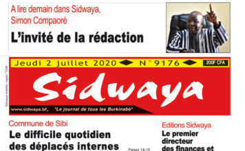 Une Sidwaya du jeudi 02 juillet 2020