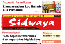 Une Sidwaya du mercredi 08 juillet 2020