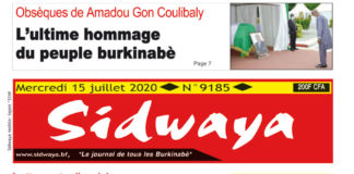 Une Sidwaya du 15 juillet 2020