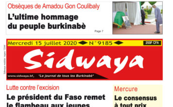 Une Sidwaya du 15 juillet 2020