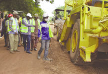 Chantiers routiers à Ouagadougou