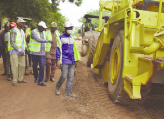 Chantiers routiers à Ouagadougou