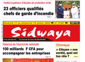 Une Sidwaya du 17 07 2020