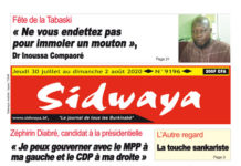 Une Sidwaya du 30 07 2020