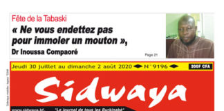 Une Sidwaya du 30 07 2020