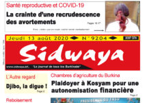 Une du 13-08-2020