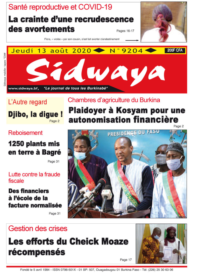Une du 13-08-2020