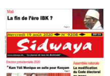 Une Sidwaya du 19 08 2020