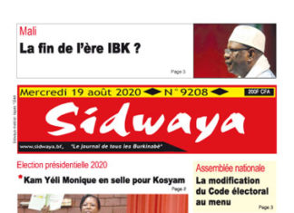 Une Sidwaya du 19 08 2020