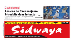 Sidwaya du 26-08-2020