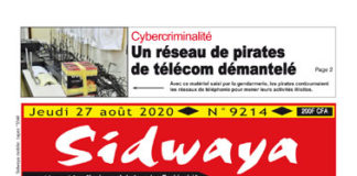 Une sidwaya du 27 08 2020