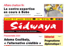Une du 31-08-2020