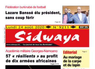 Une sidwaya du 24 08 2020