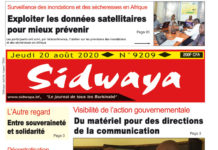 Une Sidwaya du jeudi 20 août 2020