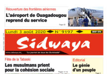 Une Sidwaya du 03 août 2020