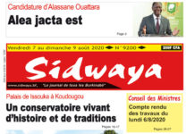 Une Sidwaya du 07 au 09 août 2020