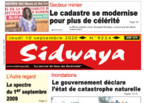 Une Sidwaya du 10 septembre 2020