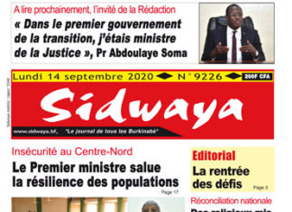 Une sidwaya du 14 09 2020