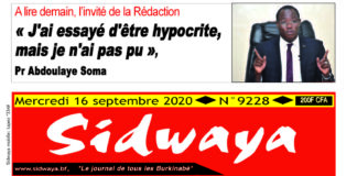 Une du 15-09-2020