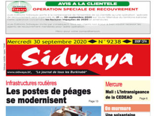 Une Sidwaya du 30 09 2020