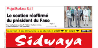Une sidwaya du 04 09 2020