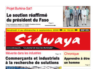Une sidwaya du 04 09 2020