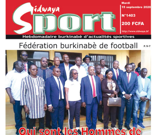 Une Sidwaya Sport du 15 septembre 2020