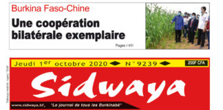 Une Sidwaya du 1er octobre 2020
