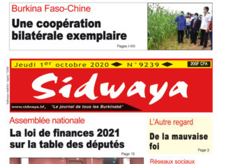 Une Sidwaya du 1er octobre 2020