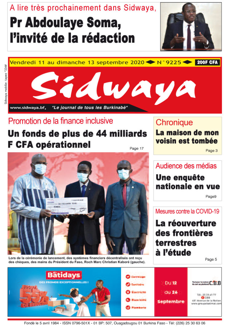 Une du 11-09-2020