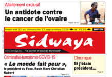 Une Sidwaya du 25 09 2020