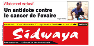 Une Sidwaya du 25 09 2020