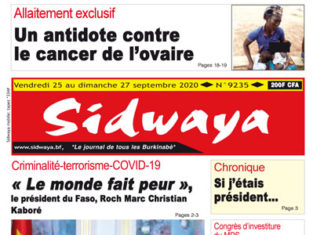 Une Sidwaya du 25 09 2020