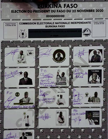 Présidentielle 2020: les candidats positionnés sur le bulletin de vote