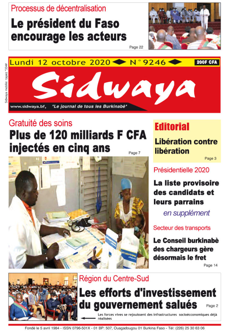 Une du 12-10-2020