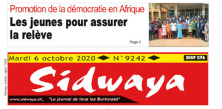 Une Sidwaya du 06 octobre 2020