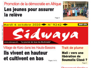 Une Sidwaya du 06 octobre 2020
