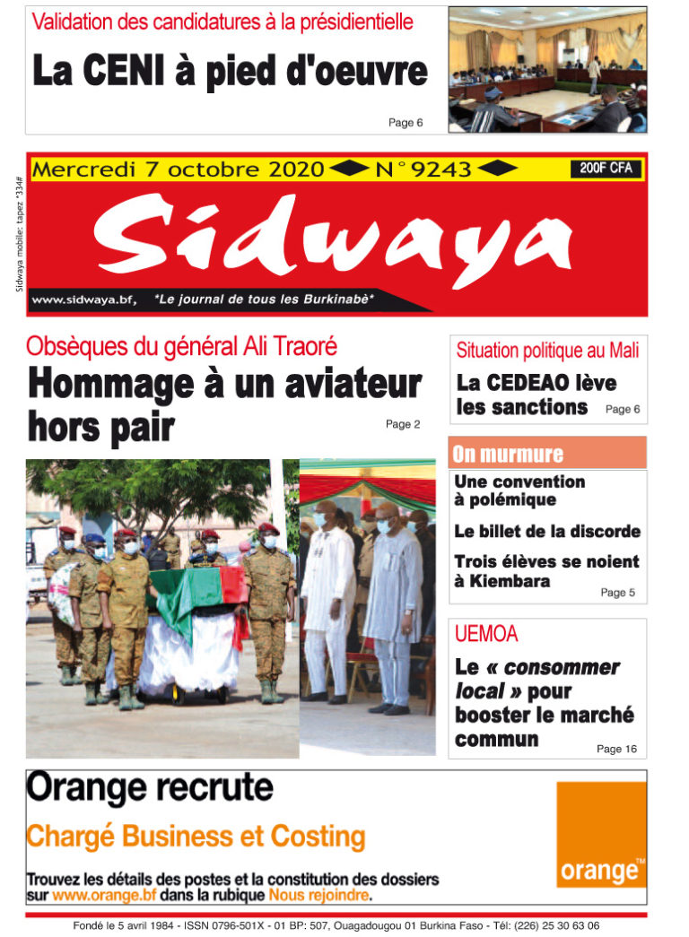 Une du 07-10-2020