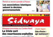 Une Sidwaya du 08 10 2020