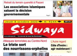 Une Sidwaya du 08 10 2020