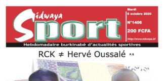 Une Sidwaya Sport du mardi 06 octobre 2020