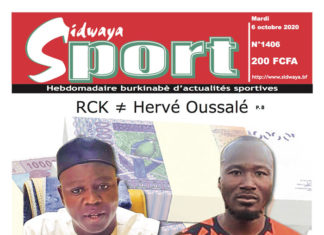Une Sidwaya Sport du mardi 06 octobre 2020