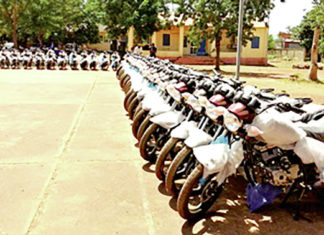 Appui aux forces de défense et de sécurité:le ministère de l’Education offre 204 motos