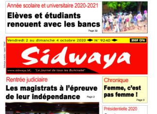 Une du 2-10-2020