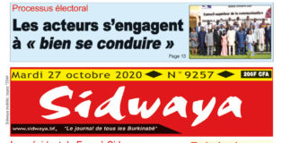Une Sidwaya du 27 octobre 2020