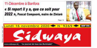 Une Sidwaya du 16 11 2020