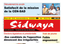 Une Sidwaya du 24 11 2020