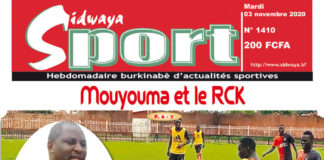 Une Sidwaya Sport du mardi 03 novembre 2020