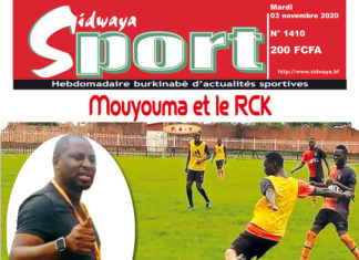 Une Sidwaya Sport du mardi 03 novembre 2020