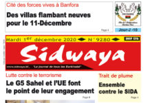 Une Sidwaya du 1er décembre 2020